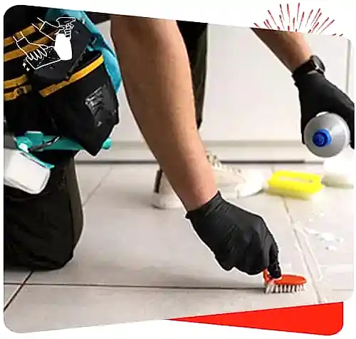 Professional tile floor cleaning by Sweepy Maid with expert stain removal and sanitation services.