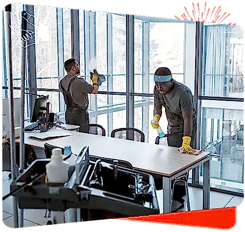 Spotless commercial cleaning by Sweepy Maids for a pristine office environment.
