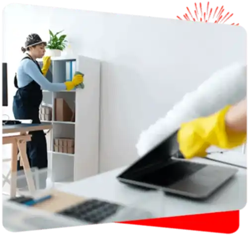 Professional house cleaning by Sweepy Maid in progress, ensuring a spotless home cleaning service.